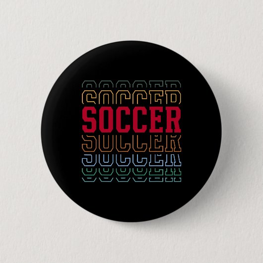 Fußball Lustiger mehrschichtiger Text Team Spieler Button (Vorderseite)