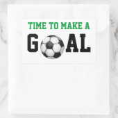 Fußball, mach ein Ziel Rechteckiger Aufkleber (Tasche)