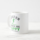 Fußball macht mich glücklich kaffeetasse (Vorderseite Links)