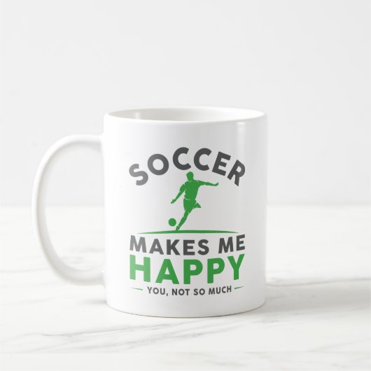 Fußball macht mich glücklich kaffeetasse (Links)