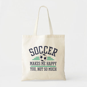 Fußball macht mich glücklich über dich nicht so vi tragetasche
