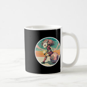 Fußball Mädchen Anime Manga Einhorn Retro Fußball Kaffeetasse
