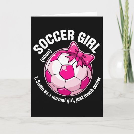 Fußball Mädchen Definition Karte (Vorderseite)