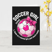 Fußball Mädchen Definition Karte (Gelbe Blume)