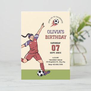 Fußball Mädchen Einladung