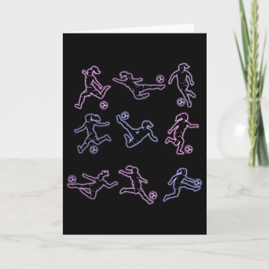 Fußball Mädchen Frauen Jugend Karte (Vorderseite)