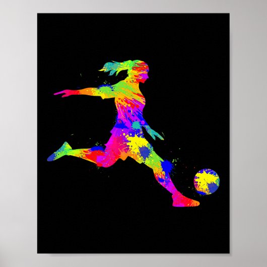 Fußball Mädchen Frauen Jugend Poster (Vorne)