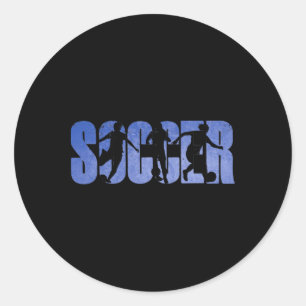 Fußball Mädchen Fußballspieler Jugend Schule Fußba Runder Aufkleber