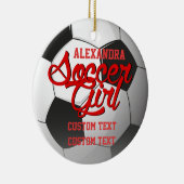 Fußball-Mädchen-Gewohnheit Keramikornament (Rechts)