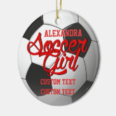 Fußball-Mädchen-Gewohnheit Keramikornament (Links)