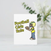 Fußball-Mädchen herrschen! Postkarte (Stehend Vorderseite)