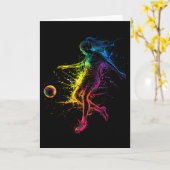 Fußball Mädchen Karte (Gelbe Blume)