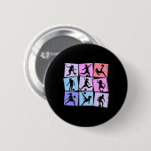 Fußball Mädchen Kinder Frauen Button (Vorne & Hinten)