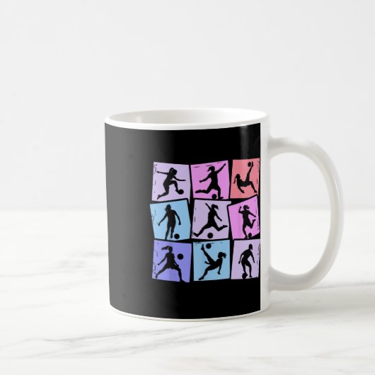 Fußball Mädchen Kinder Frauen  Kaffeetasse (Rechts)