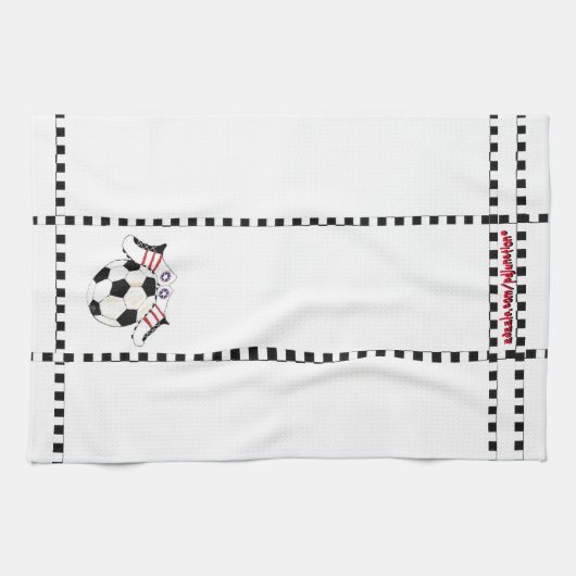 Fußball-Mädchen Küchentuch (Horizontal)