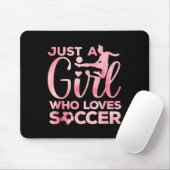 Fußball Mädchen Kunst Für Mädchen Kinder Kleinkind Mousepad (Mit Mouse)