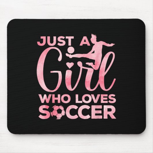 Fußball Mädchen Kunst Für Mädchen Kinder Kleinkind Mousepad (Vorne)