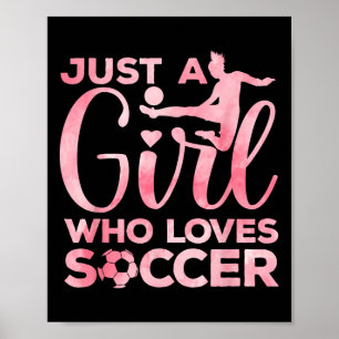 Fußball Mädchen Kunst Für Mädchen Kinder Kleinkind Poster