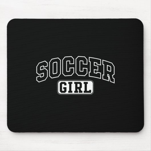 Fußball Mädchen Lustig Athletischer Schriftzug Toc Mousepad (Vorne)