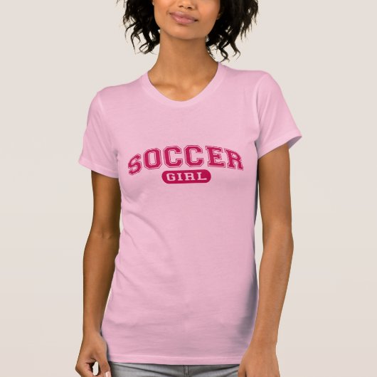 Fußball-Mädchen-Rosa - t.shirt T-Shirt (Vorderseite)