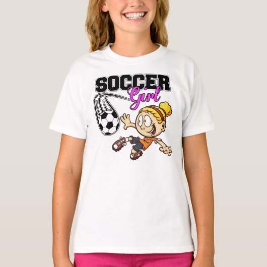 Fußball-Mädchen T-Shirt (Vorderseite)