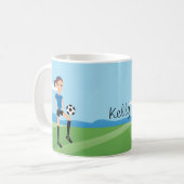 Fußball-Mädchen-Tasse Kaffeetasse (Vorderseite Links)