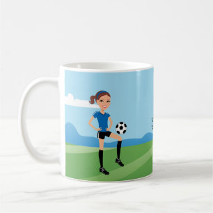 Fußball-Mädchen-Tasse Kaffeetasse