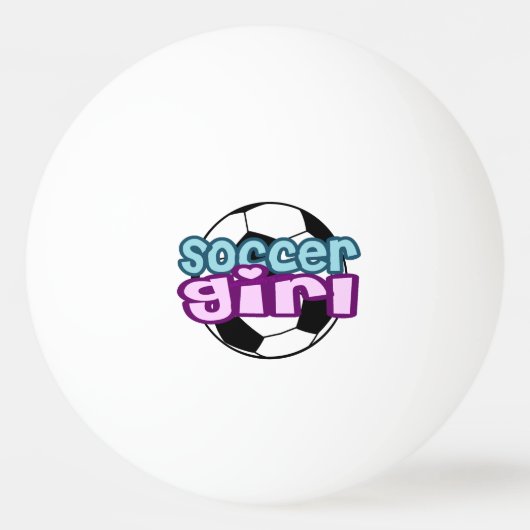 Fußball-Mädchen Tischtennisball (Vorderseite)