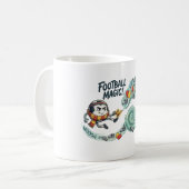 Fußball-Magie-Dschinn-Fußball-Fun-Geschenk Kaffeetasse (Vorderseite Links)
