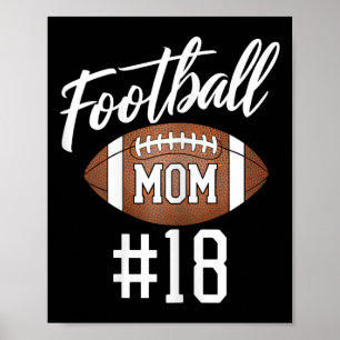 Fußball-Mama #18 Funny Mother Woman Touchdown Girl Poster