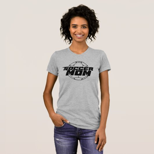 Fußball-Mama Abzeichen T-Shirt (Vorne ganz)