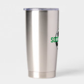 Fußball Mama Ball farbenfrohe Sportmannschaft Fans Thermobecher (Rechts)