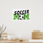 Fußball-Mama Ball und Feldfußball-Pitch Poster (Küche)