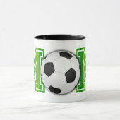 Fußball-Mama Ball und Feldfußball-Pitch Tasse (Zentrum)
