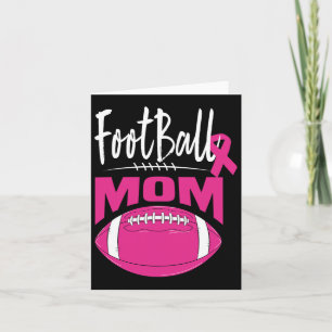 Fußball-Mama Brustkrebs-Bewusstsein rosa Band Leo Karte