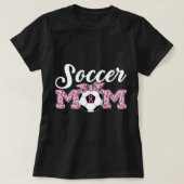 Fußball-Mama Brustkrebs Bewusstsein rosa Band Leo T-Shirt (Design vorne)