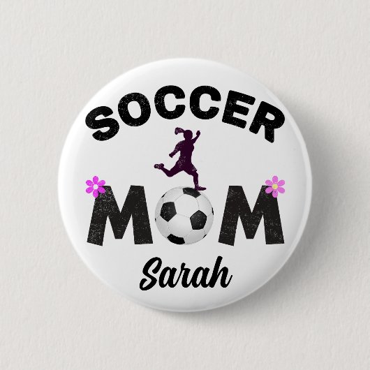 Fußball-Mama Button (Vorderseite)