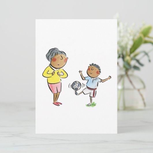 Fußball-Mama Einladung (Stehend Vorderseite)