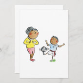 Fußball-Mama Einladung (Vorne/Hinten)