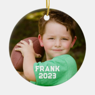 Fußball-Mama-Foto Keramik Ornament