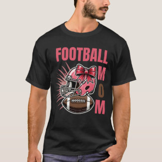 Fußball Mama Game Day - Red Bows & Helmets T-Shirt