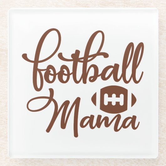 Fußball-Mama Glasuntersetzer (Vorderseite)