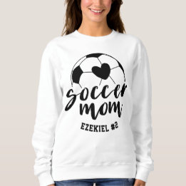 Fußball-Mama Herzball Personalisiertes Geschenk fü Sweatshirt