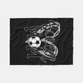 Fußball Mama Herzsoccer Fleecedecke (Vorderseite (Horizontal))