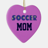 Fußball-Mama im Blau Keramik Ornament (Rechts)