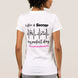 Fußball-Mama Kaffee und Fußball Herzschlag Funny F T-Shirt