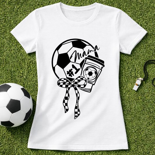 Fußball-Mama-Kaffeeschale-Stil T-Shirt