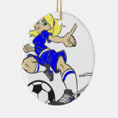 FUSSBALL-MAMA KERAMIK ORNAMENT (Rechts)