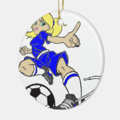 FUSSBALL-MAMA KERAMIK ORNAMENT (Links)