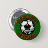 Fußball-Mama-Knopf Button (Vorne & Hinten)
